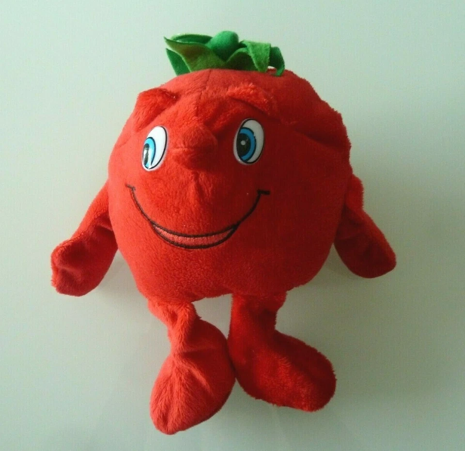 *. DOUDOU PELUCHE Playtive junior LIDL TOMATE Pulpa Rouge Vert TBE - Photo 4/4