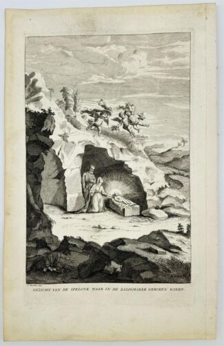 Antique Print - Antoine Calmet - Bethlehem Christ's Nativity Grotto - F5 - Picture 1 of 2