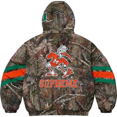 Supreme x Mitchell & Ness NCAA Hooded Stadium Jacket 3colors