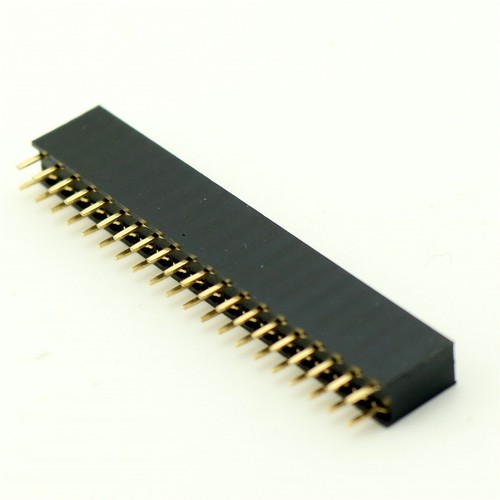 100x 2.54mm Pitch 2x20 Pin 40 Pin Female Double Row Straight Pin Header Strip - Picture 4 of 5