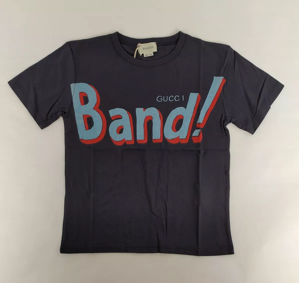 Gucci Boys Dark Grey Cotton Band and Daisy Print T shirt sz 8 580991 1150