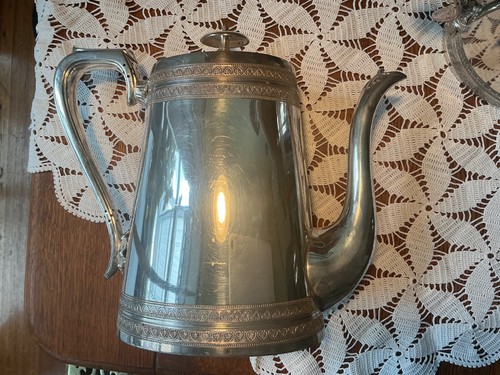 Antique 1903 coffee & tea set tea coffee pots sugar bowl, jug Walker & Hall EPNS - Picture 16 of 20
