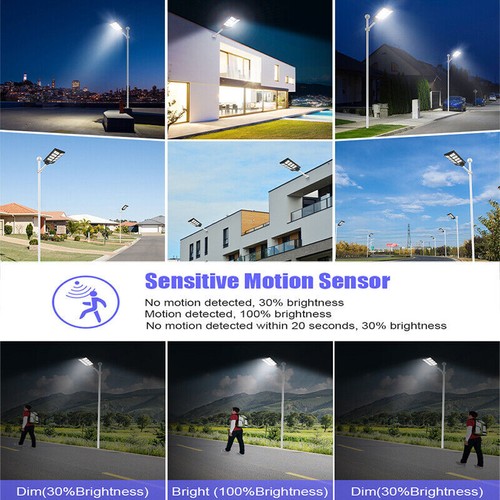 1500W Solar Street Light Outdoor Waterproof Motion Sensor Super Bright Road Lamp - Picture 4 of 12