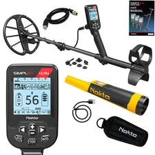 Nokta Simplex Ultra Waterproof Metal Detector with 11" DD Coil w/ Accupoint