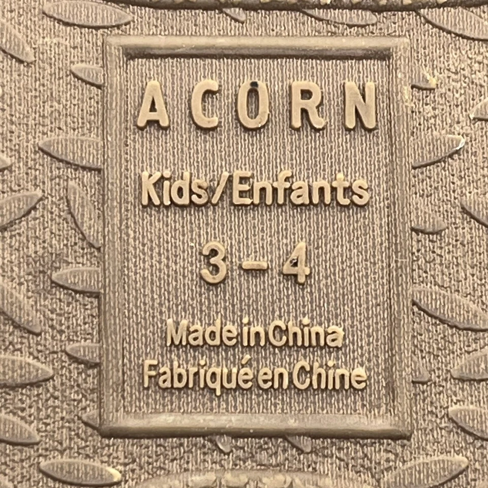 Zapatillas Acorn (Talla 3-4) Niños Sin usar, originales suaves acogedoras, palomitas de maíz, A10089ACC Foto 2 de 4