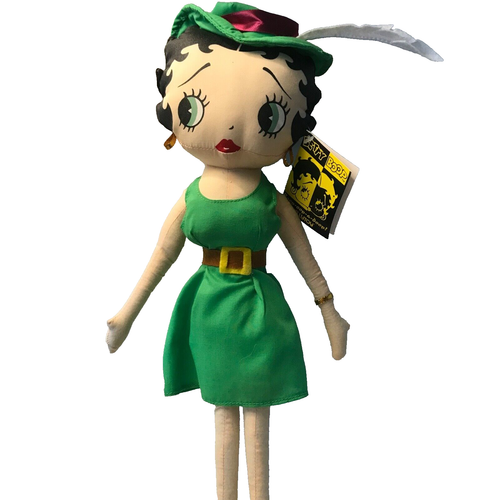 Vintage Kellytoy Peter Pan Betty Boop Collection Plush Doll 1999
