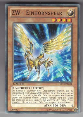 YU-GI-OH ZW Einhornspeer Common SP14-DE004