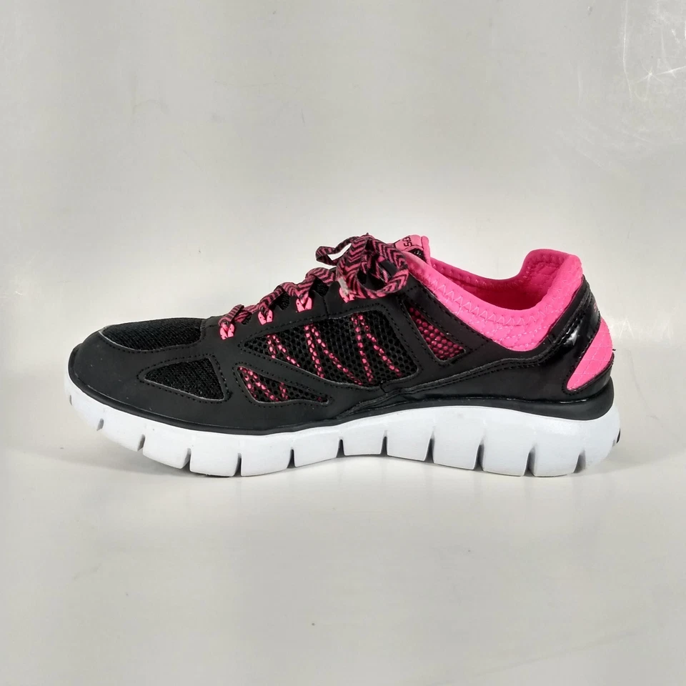 Skechers Relaxed Fit Skech Flex Womens 7 Gel Infused Black And Pink  Sneakers  - Image 2 of 4