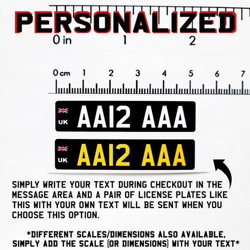 RC 1/10 UK BRITISH Number Plates Scale Sticker GB BRITAIN License Plate Licence - Picture 29 of 191