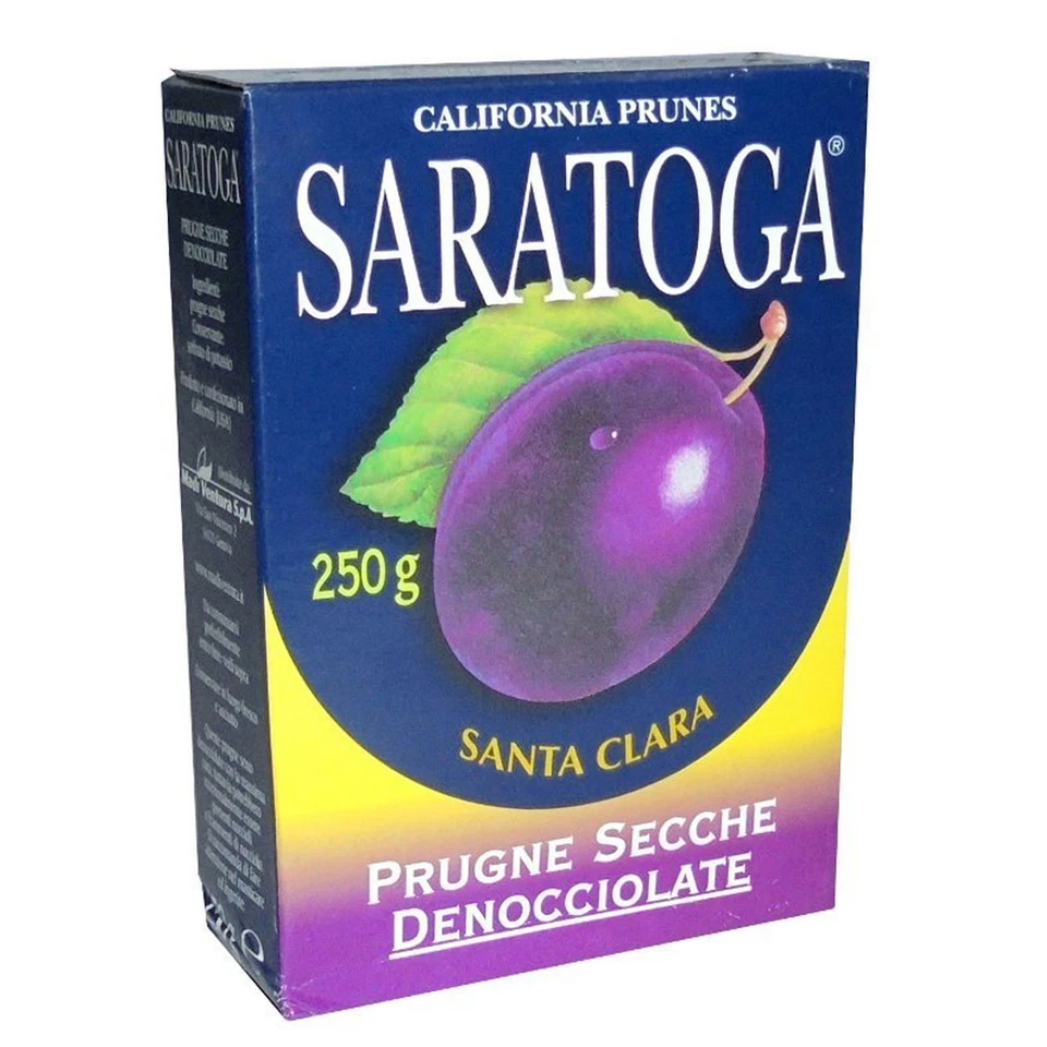 PRUGNE SECCHE DENOCCIOLATE SARATOGA 250 GR PRUGNE SANTA CLARA CALIFORNIA PRUNES