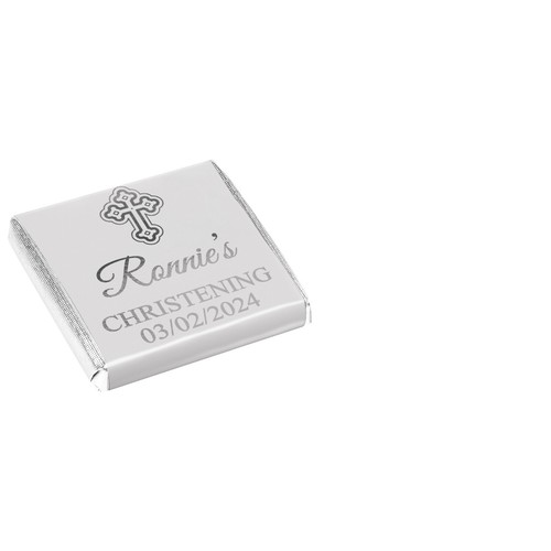 Personalised Chocolate Christening Baptism Favours Neapolitan Silver Gold Foils - Picture 20 of 20