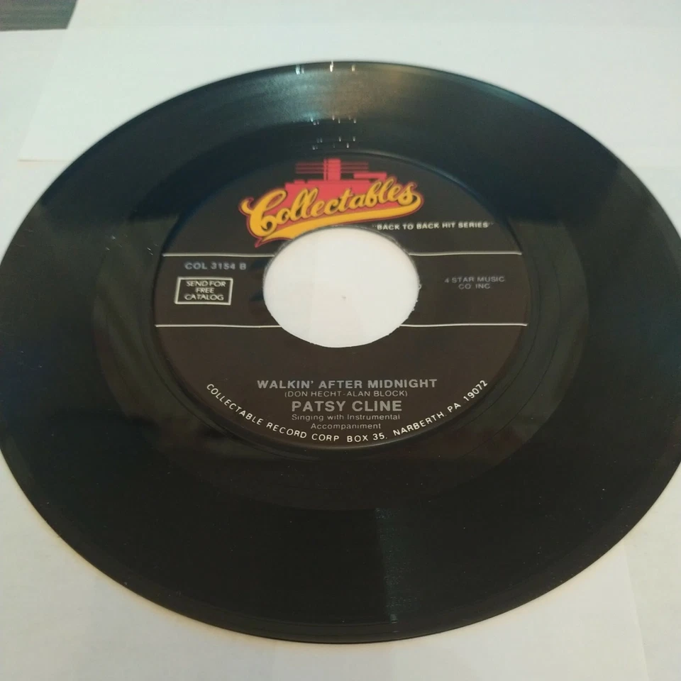 The Champs/Patsy Cline 45 RPM - Tequila/Walkin' After Midnight - Collectables RE - Image 4 of 4