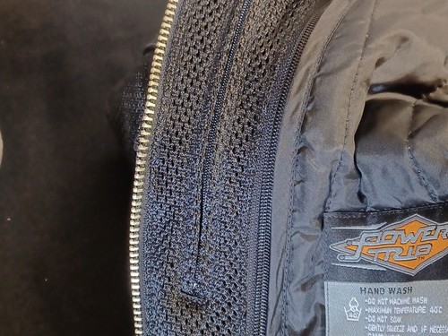 Power Trip Motorcycle Jacket Women’s Medium w Back, Shoulder, Elbow Armor EUC - Foto 13 di 19