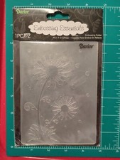 New Embossing Folder Darice Dandelions Wildflowers Wedding Thank You Card Wish