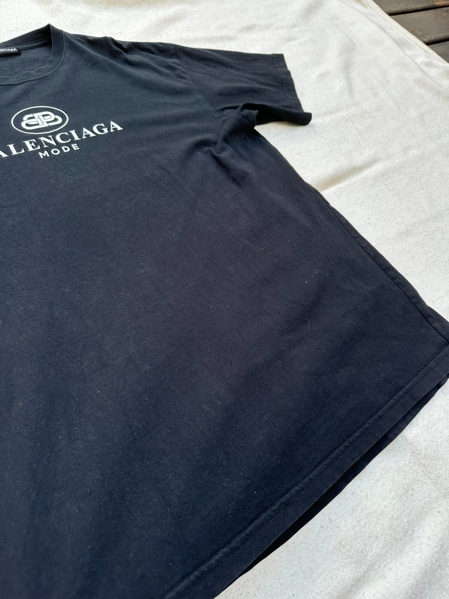 Authentic Balenciaga T-Shirt BB Mode Logo Black size M | eBay Authentic Balenciaga T-Shirt BB Mode Logo Black size M | eBay