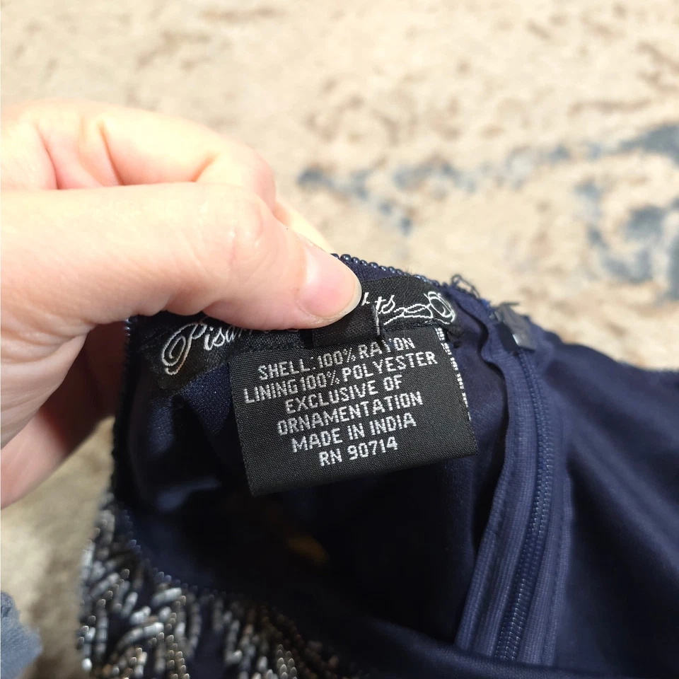 Vestido Pisarro Nights Cuentas Pesadas Mujer Talla 8 Cóctel Boda Formal Años 20 Foto 4 de 4