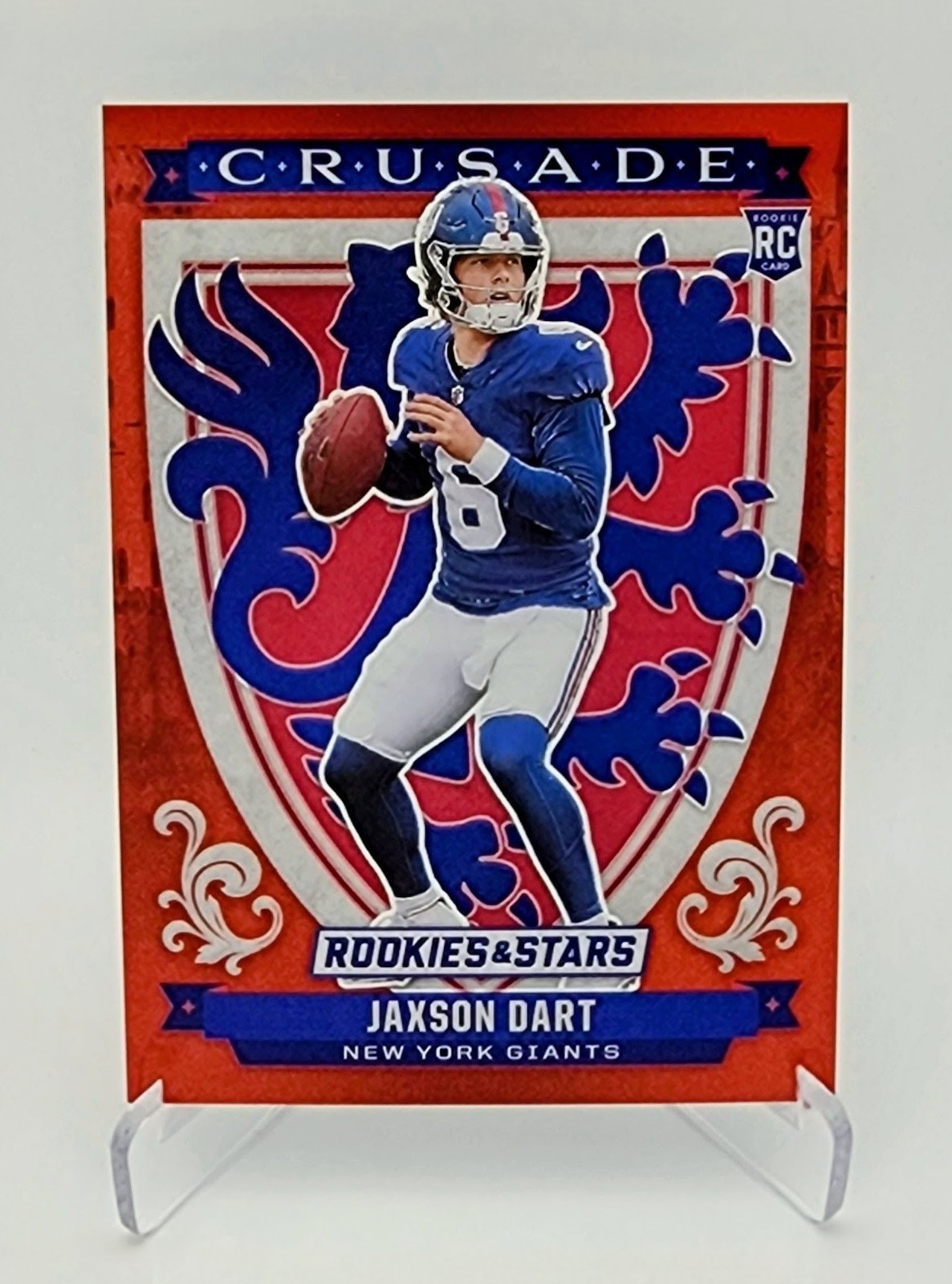 Jaxson Dart 2025 Panini Rookies & Stars Crusade Red #11 PRIZM /99 GIANTS