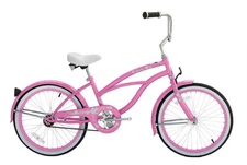 Micargi JETTA-F-PK Female Single Speed Stainless Steel Jetta Beach Cruiser, Pink