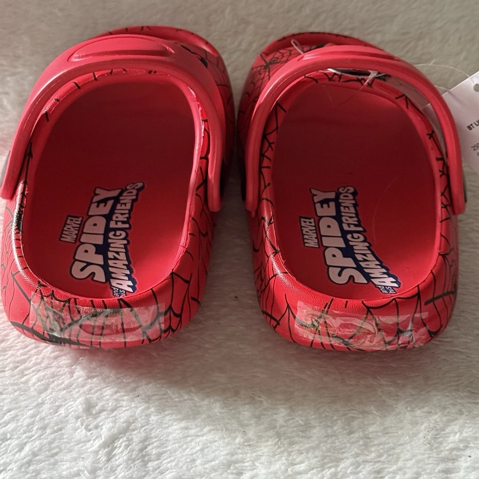 Zuecos Spider-Man para niños - rojos para niños talla 5-6 zapatos sin cordones nuevos Foto 4 de 4