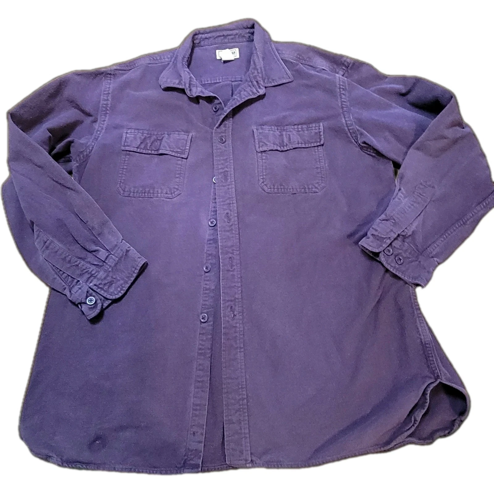 L.L. Bean Flannel Chamois Cloth Button Up Shirt Mens XLarge Long Sleeve Pockets