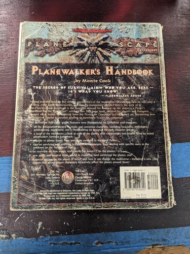 The Planeswalkers Handbook 2620 Planescape AD&D TSR Play Copy - Imagen 2 de 3