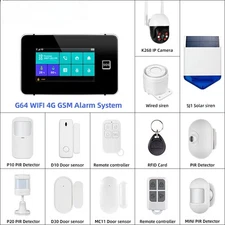 LOT 4G WiFi Smart Alarm System 4.3-in Screen Wireless Smart Home Security System