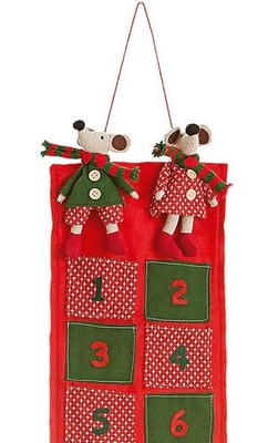 Adventskalender Mäuschen zum Aufhängen und Befüllen
