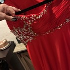Red Strapless Dress With Sequins. From The Mary Queen Couture Collection Size 6 — photo 4