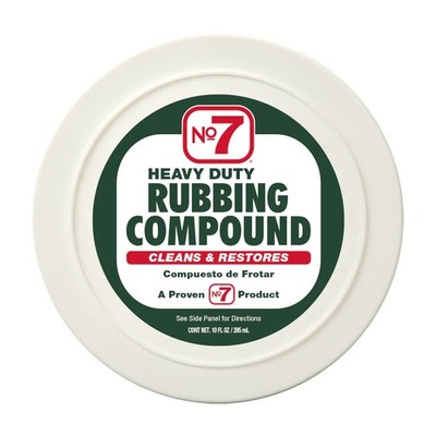 No.7 Heavy Duty Rubbing Compound 10 Fl Oz Removes Deep Scratches and Stains