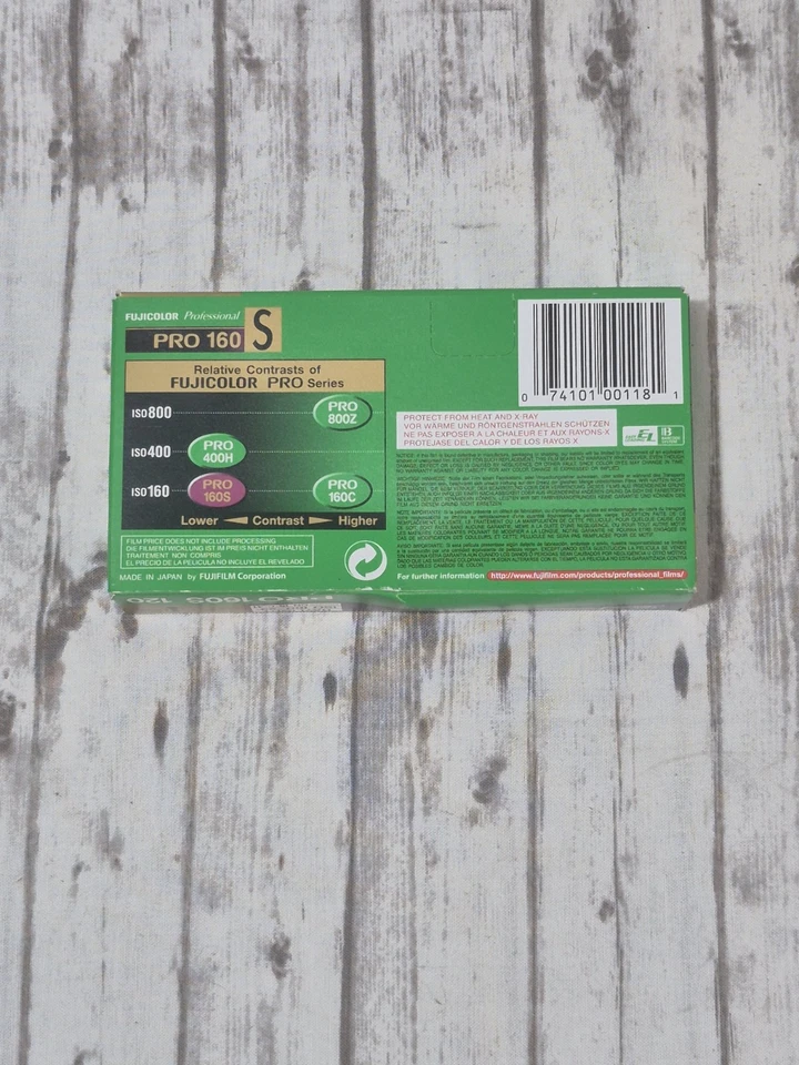 Fuji Pro 160S 120 ISO 160 FujiColor Film Exp 2010 New Factory Sealed Box - Image 2 of 4