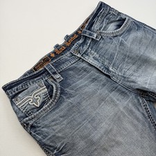 Rock Revival Crestmont Men Sz 40x31 Straight Jean Light Wash Preppy Casual