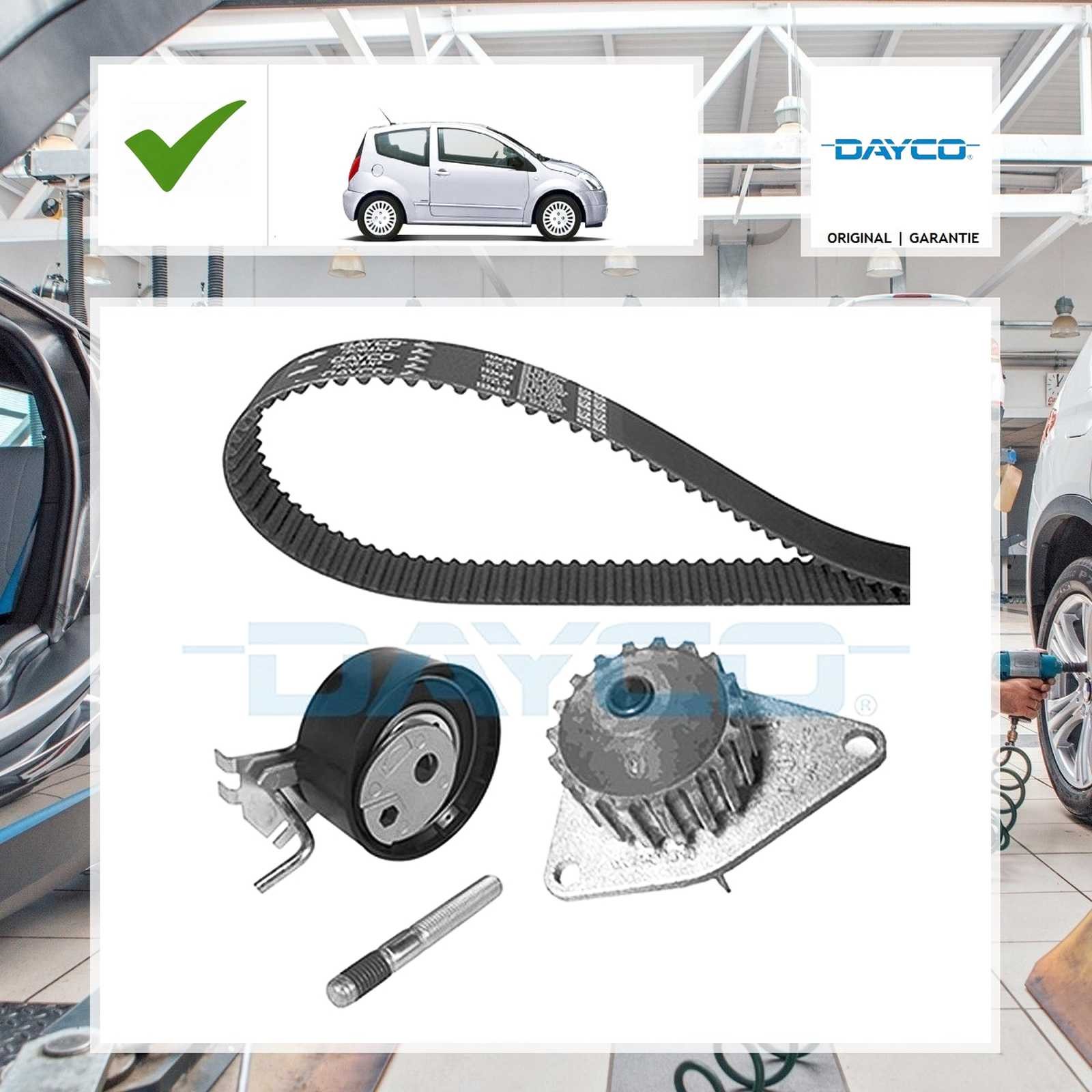 Dayco Wasserpumpe + Zahnriemensatz CITROËN C2 (JM_) 1.1