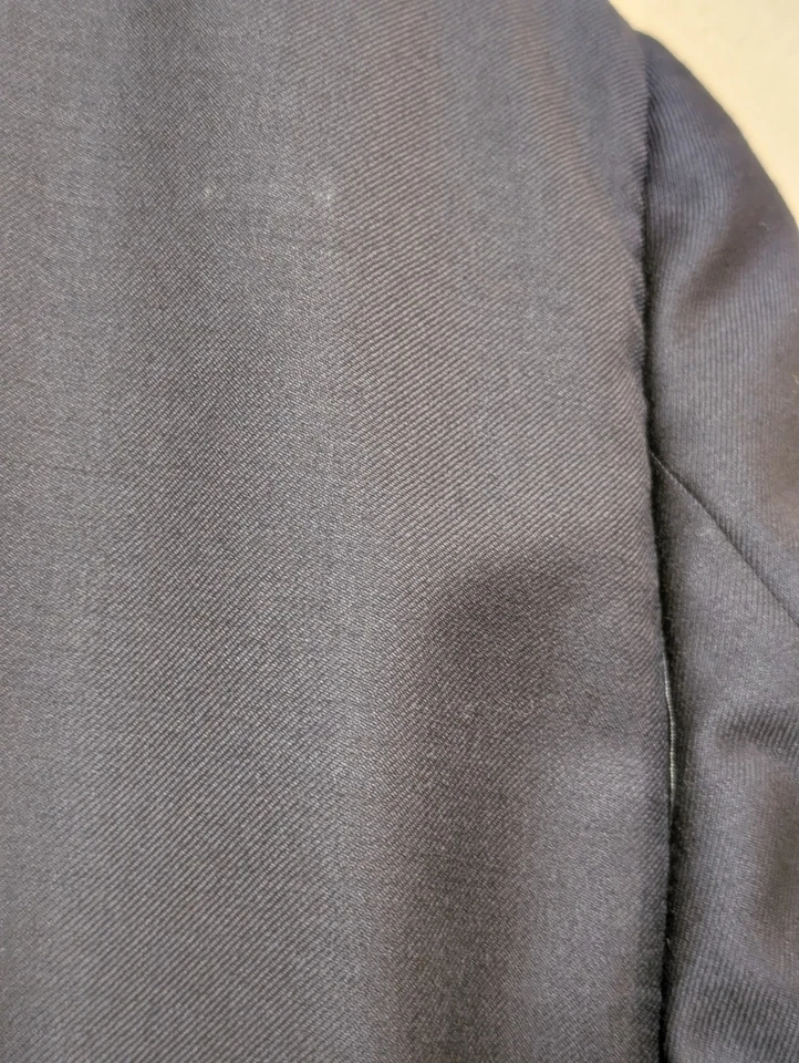 J. Press Custom Tailored Made in USA 3 Button Suit Wool Blue Size 48 LNG (Read) - Image 4 of 4
