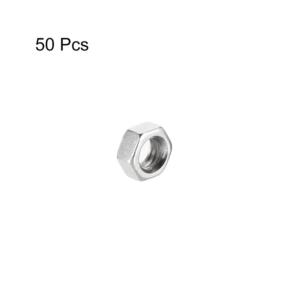 Dadi esagonali Dadi,M5x0,8mm Metrico Grasso Filetto Esagonale Dado,50pz - Immagine 3 di 3