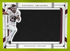 2022 Panini National Treasures Collegiate Isaiah Spiller /75 #82 RC Patch