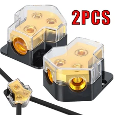 Car Audio Splitter Amp Power 0/2/4 Gauge In 4/6/8 Gauge Out Distribution Block