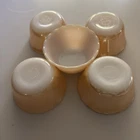 Anchor Hocking Fire King 434 Peach 6 oz Glass Custard Cups Ramekin QTY 5 Vintage