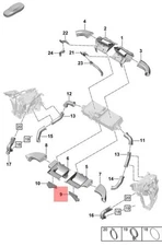Genuine PORSCHE 992 Turbo S Air Guide Housing Left Metal 992145649A