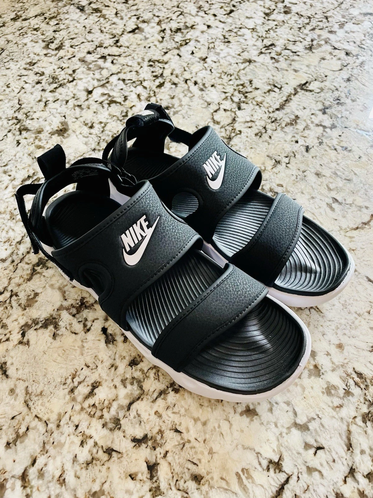 Sandali Nike Owaysis neri bianchi regolabili donna taglia 10 comodi sportivi