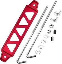 Battery Hold Down Sets, With Billet Aluminum Battery Tie Down Color: Matte Red