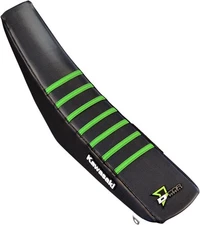 Dcor Ribbed Seat Cover Black/Black/Green #30-20-080 for Kawasaki KLX110