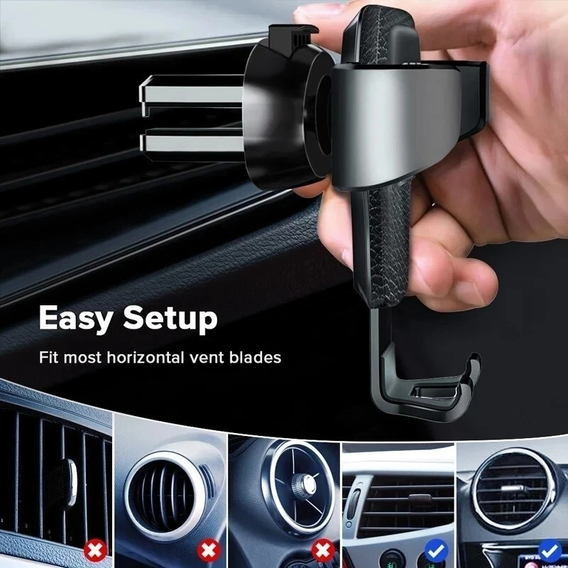 Gravity Car Holder For Phone Air Vent Clip Mount Mobile Cell Stand Smartphone - Image 3 of 4
