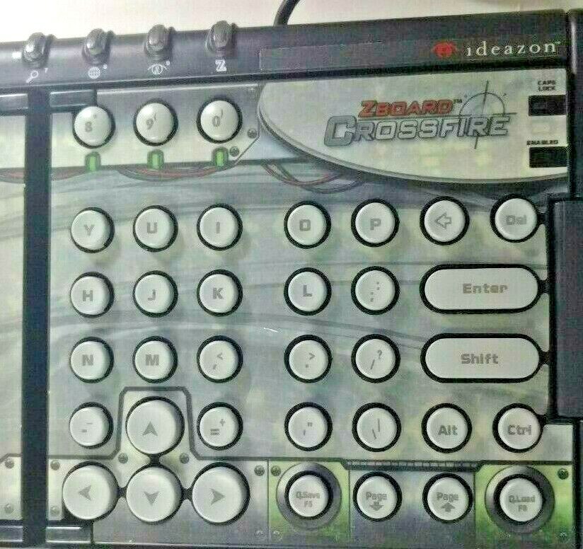 Ideazon Merc Stealth Steelseries Zboard Crossfire Gaming Keyboard PS/2