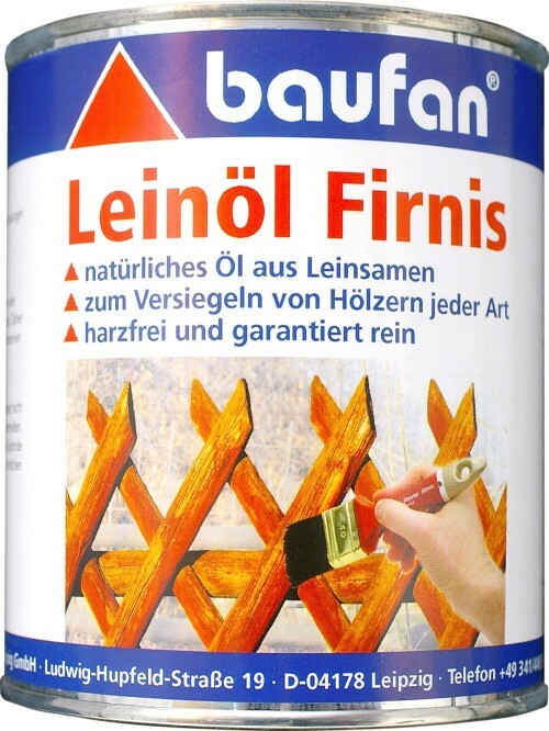 Baufan Double-Boiled Linseed Oil Varnish Wood Protection 750 ml