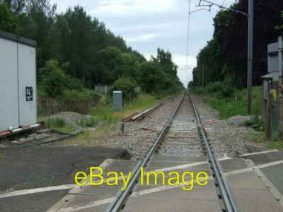 Photo 6x4 Railway towards Ely Salters Lode Looking south west from the le c2015