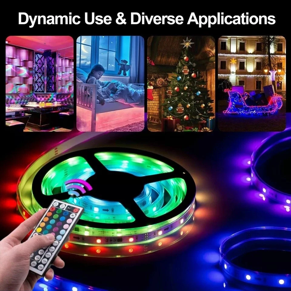 3528 Bright RGB Waterproof SMD Flexible Strip light With Tape 12V 5M 16.4f - Image 3 of 4