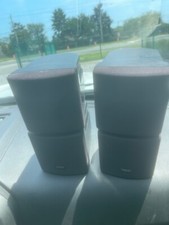 RCA Pair Of Two Way Speaker System 3-1/2" Surround Sound Satellite Stereo Black