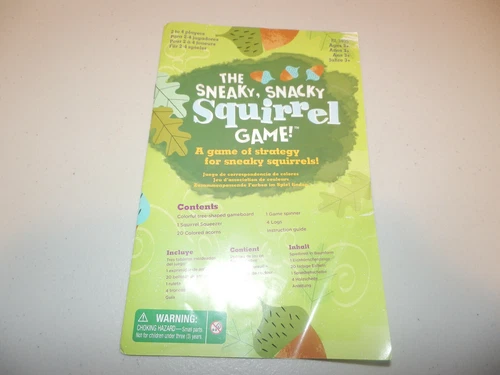 Sneaky Snacky Squirrel Game Replacement Part Instruction Booklet Educational