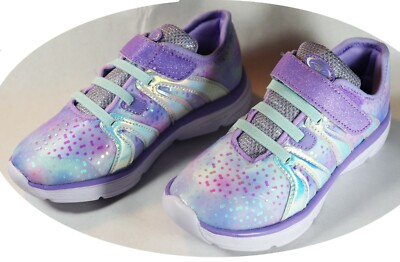 Girl's Athletic Shoes Easy On/Off Purple Shiny Non-Marking