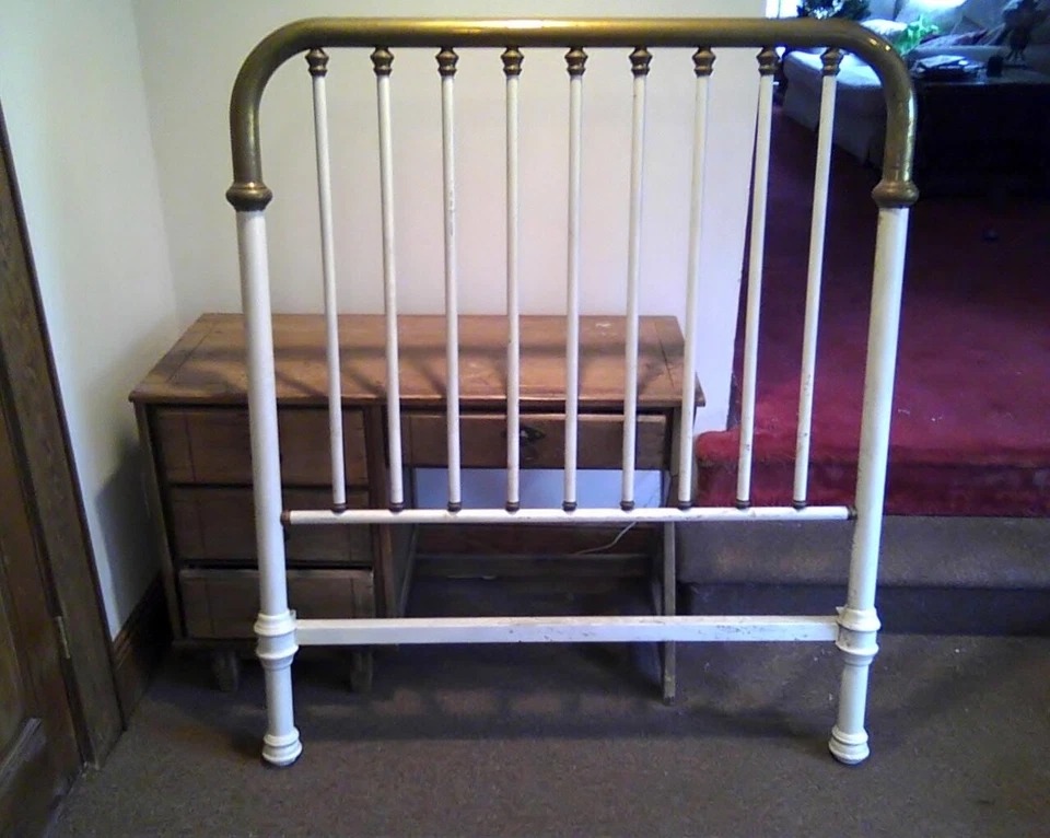 Винтажная латунная рама головки кровати до 1960-х - Изображение 3 из 4